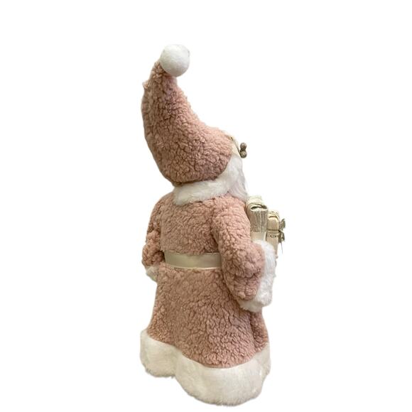 Christmas Santa Figurine 18in Pink Gold and Silver 34th & Pine Holiday Decor New - Picture 11 of 15